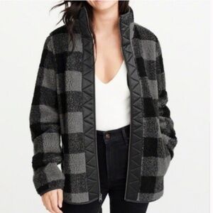 Abercrombie & Fitch Buffalo Plaid Sherpa